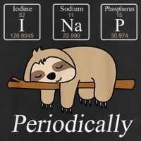 Funny Chemistry Nerdy Lazy Sloth I Nap Periodically Trucker Hat