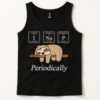 Funny Chemistry Nerdy Lazy Sloth I Nap Periodically Tank Top