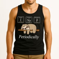 Funny Chemistry Nerdy Lazy Sloth I Nap Periodically Tank Top