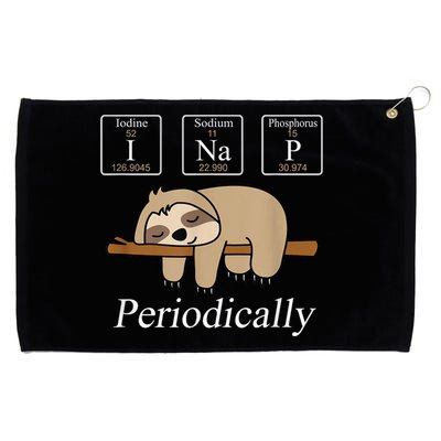 Funny Chemistry Nerdy Lazy Sloth I Nap Periodically Grommeted Golf Towel