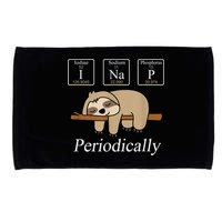 Funny Chemistry Nerdy Lazy Sloth I Nap Periodically Microfiber Hand Towel