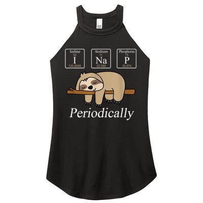 Funny Chemistry Nerdy Lazy Sloth I Nap Periodically Women's Perfect Tri Rocker Tank