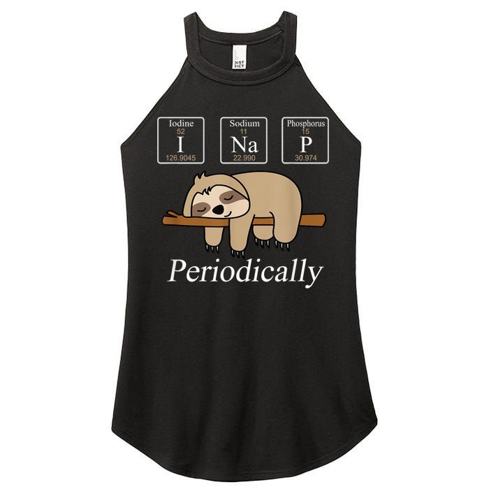 Funny Chemistry Nerdy Lazy Sloth I Nap Periodically Women's Perfect Tri Rocker Tank
