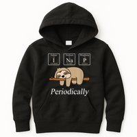 Funny Chemistry Nerdy Lazy Sloth I Nap Periodically Kids Hoodie