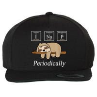 Funny Chemistry Nerdy Lazy Sloth I Nap Periodically Wool Snapback Cap