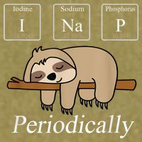 Funny Chemistry Nerdy Lazy Sloth I Nap Periodically Garment-Dyed Women's Muscle Tee