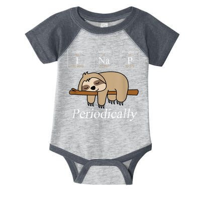 Funny Chemistry Nerdy Lazy Sloth I Nap Periodically Infant Baby Jersey Bodysuit
