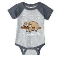 Funny Chemistry Nerdy Lazy Sloth I Nap Periodically Infant Baby Jersey Bodysuit