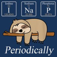 Funny Chemistry Nerdy Lazy Sloth I Nap Periodically Infant Baby Jersey Bodysuit