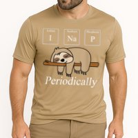 Funny Chemistry Nerdy Lazy Sloth I Nap Periodically Cooling Performance Crew T-Shirt