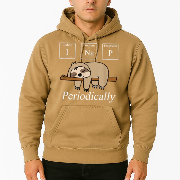 Funny Chemistry Nerdy Lazy Sloth I Nap Periodically Hoodie