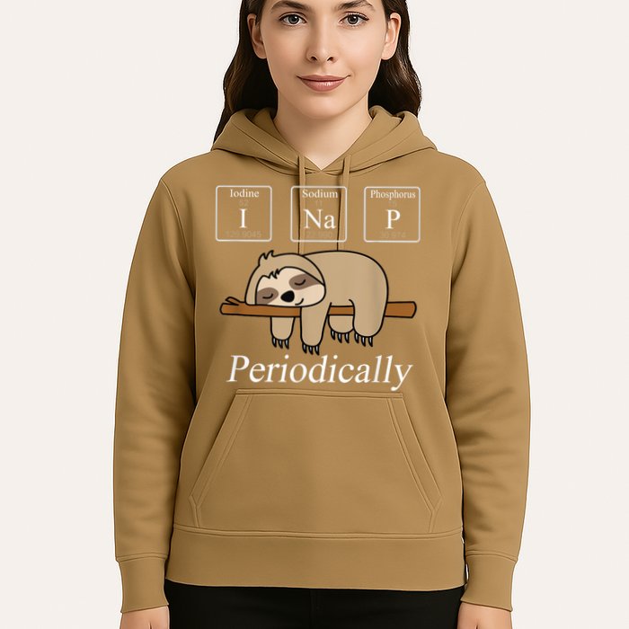 Funny Chemistry Nerdy Lazy Sloth I Nap Periodically Hoodie