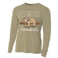 Funny Chemistry Nerdy Lazy Sloth I Nap Periodically Cooling Performance Long Sleeve Crew