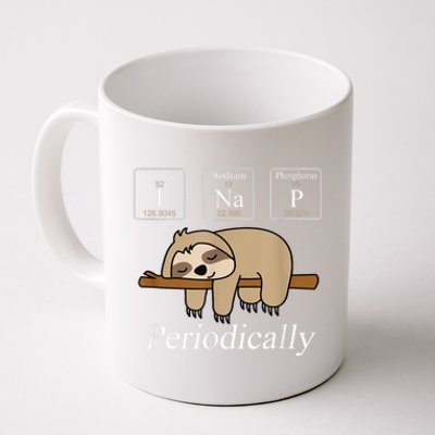 Funny Chemistry Nerdy Lazy Sloth I Nap Periodically Coffee Mug