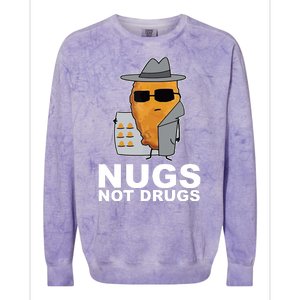 Funny Chicken Nuggets Nugs Not Drugs Colorblast Crewneck Sweatshirt