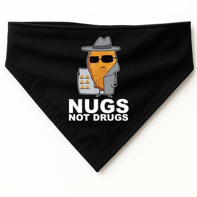 Funny Chicken Nuggets Nugs Not Drugs USA-Made Doggie Bandana