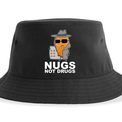 Funny Chicken Nuggets Nugs Not Drugs Sustainable Bucket Hat