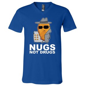 Funny Chicken Nuggets Nugs Not Drugs V-Neck T-Shirt