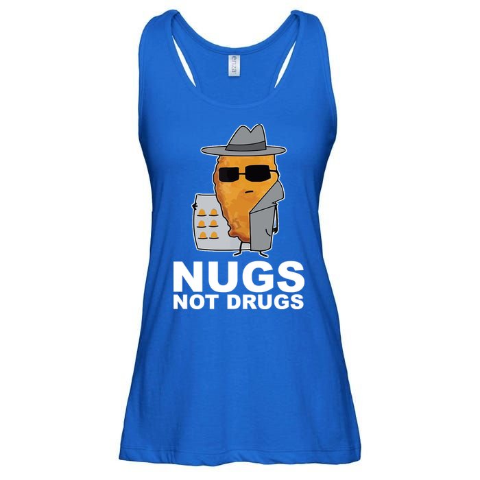 Funny Chicken Nuggets Nugs Not Drugs Ladies Essential Flowy Tank
