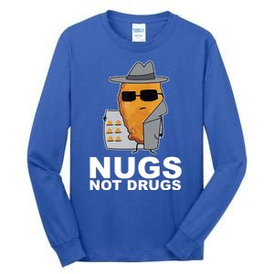 Funny Chicken Nuggets Nugs Not Drugs Tall Long Sleeve T-Shirt