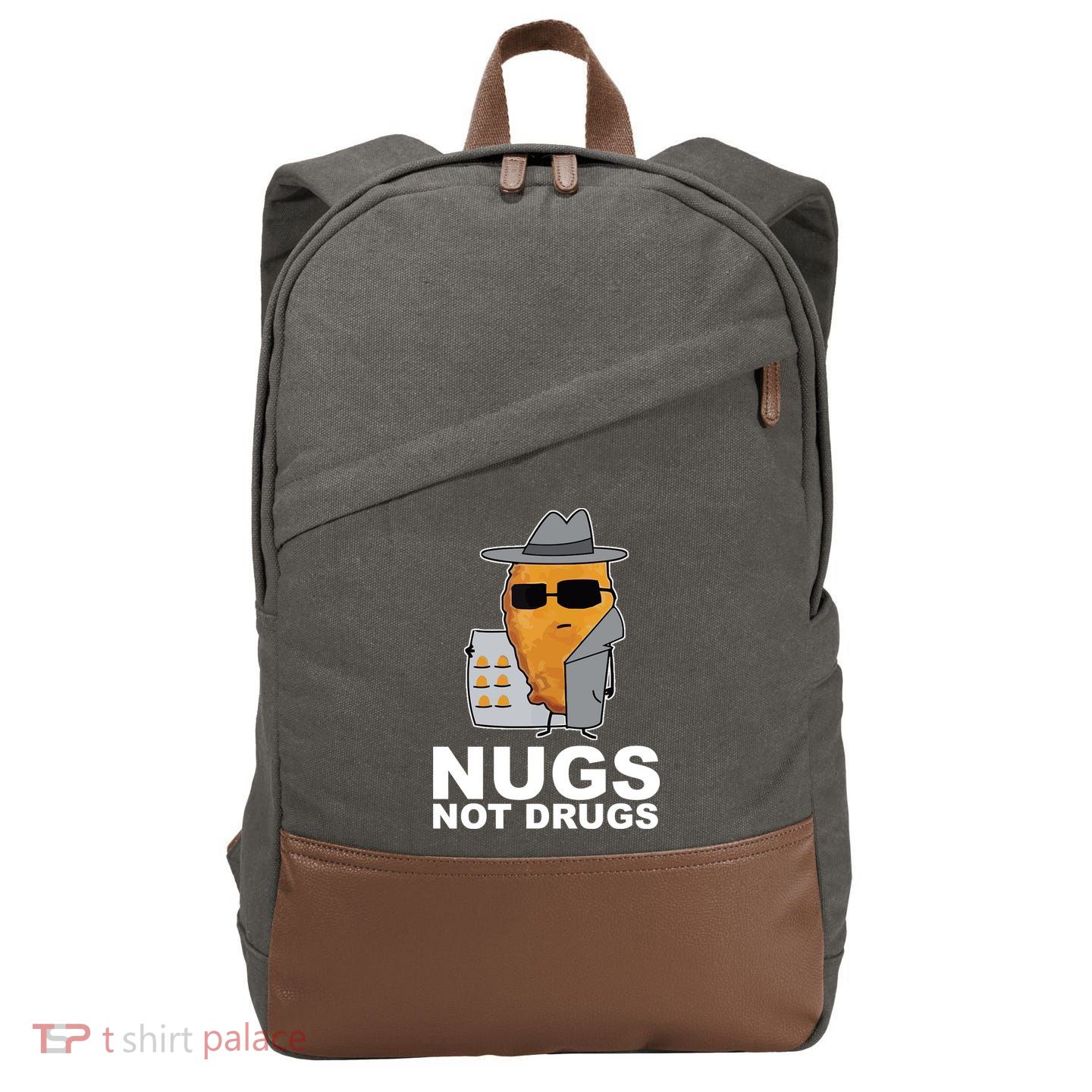 Funny Chicken Nuggets Nugs Not Drugs Cotton Canvas Backpack