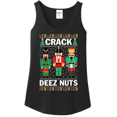 Funny Christmas Nutcracker Design Crack Deez Nuts Gift Ladies Essential Tank