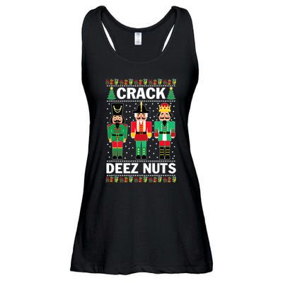 Funny Christmas Nutcracker Design Crack Deez Nuts Gift Ladies Essential Flowy Tank