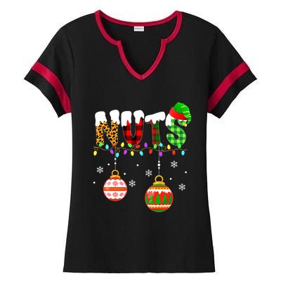 Funny Chest Nuts Couples Christmas Chestnuts Adult Matching Ladies Halftime Notch Neck Tee