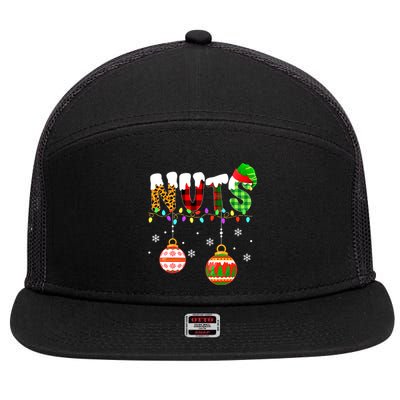 Funny Chest Nuts Couples Christmas Chestnuts Adult Matching 7 Panel Mesh Trucker Snapback Hat