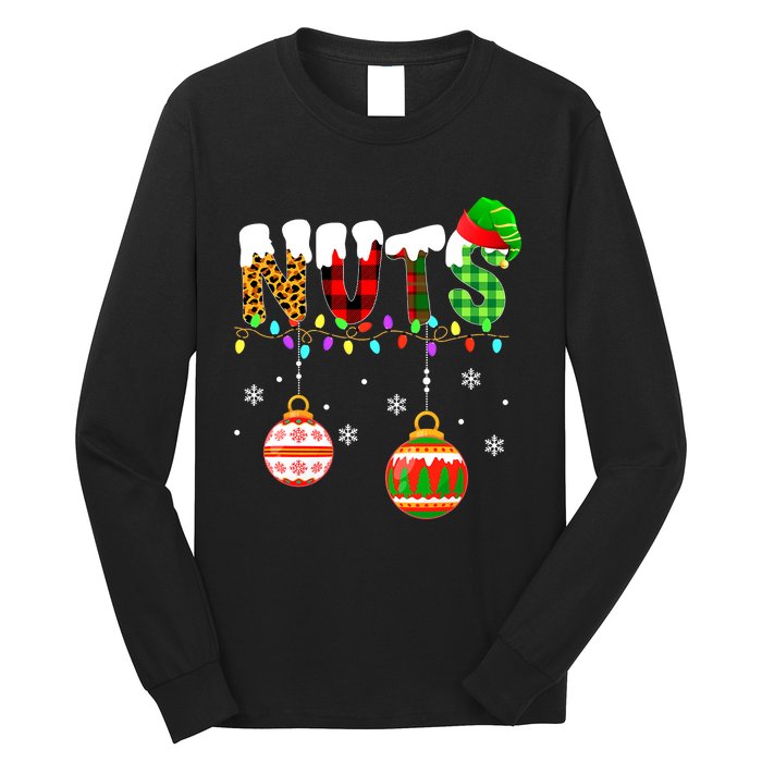 Funny Chest Nuts Couples Christmas Chestnuts Adult Matching Long Sleeve Shirt