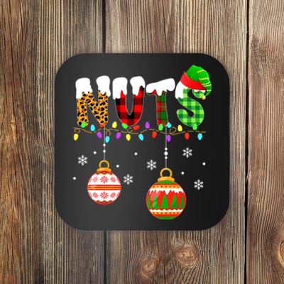 Funny Chest Nuts Couples Christmas Chestnuts Adult Matching Coaster