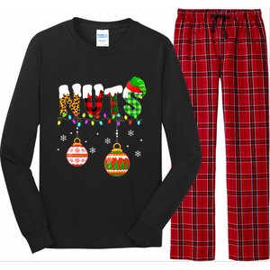 Funny Chest Nuts Couples Christmas Chestnuts Adult Matching Long Sleeve Pajama Set