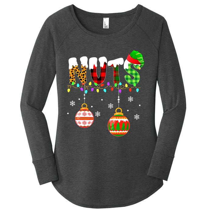 Funny Chest Nuts Couples Christmas Chestnuts Adult Matching Women's Perfect Tri Tunic Long Sleeve Shirt