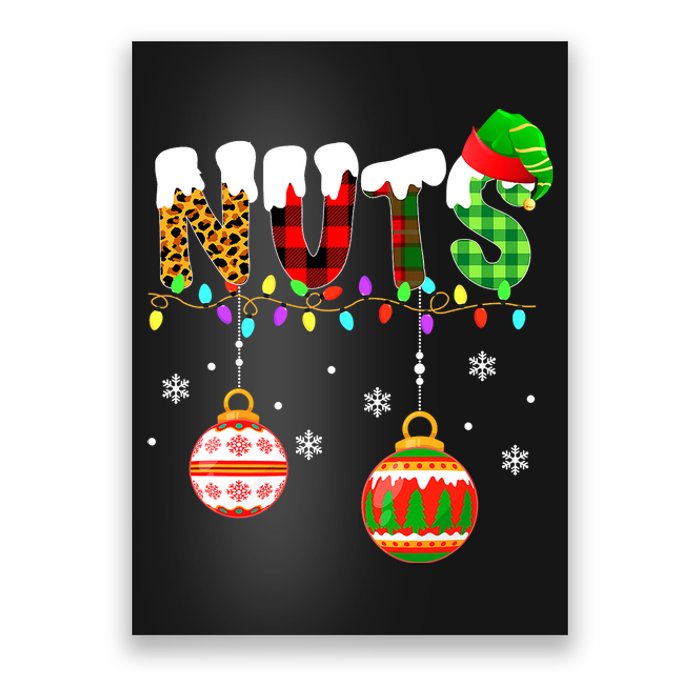 Funny Chest Nuts Couples Christmas Chestnuts Adult Matching Poster