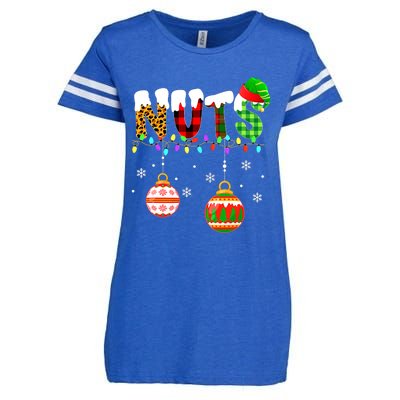 Funny Chest Nuts Couples Christmas Chestnuts Adult Matching Enza Ladies Jersey Football T-Shirt