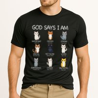 Funny Cat Ns God Says I Am Christian Cat Lover Cooling Performance Crew T-Shirt