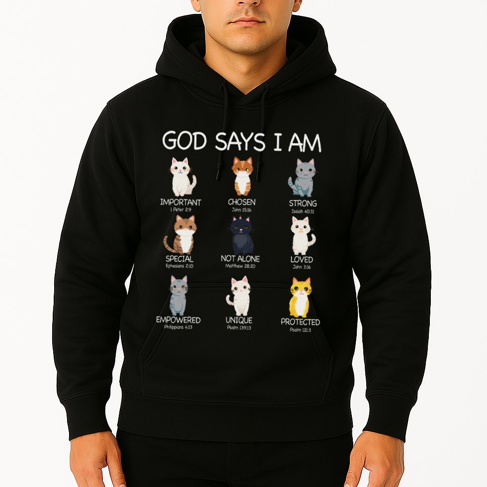 Funny Cat Ns God Says I Am Christian Cat Lover Hoodie