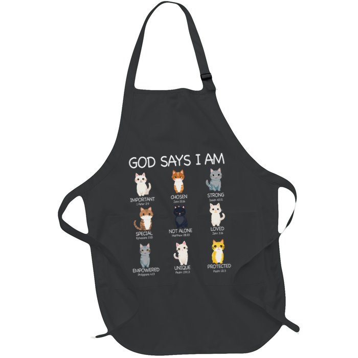 Funny Cat Ns God Says I Am Christian Cat Lover Apron