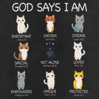 Funny Cat Ns God Says I Am Christian Cat Lover Adult Drive Performance Visor