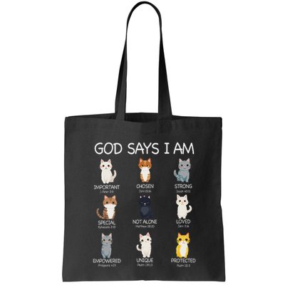 Funny Cat Ns God Says I Am Christian Cat Lover Bag