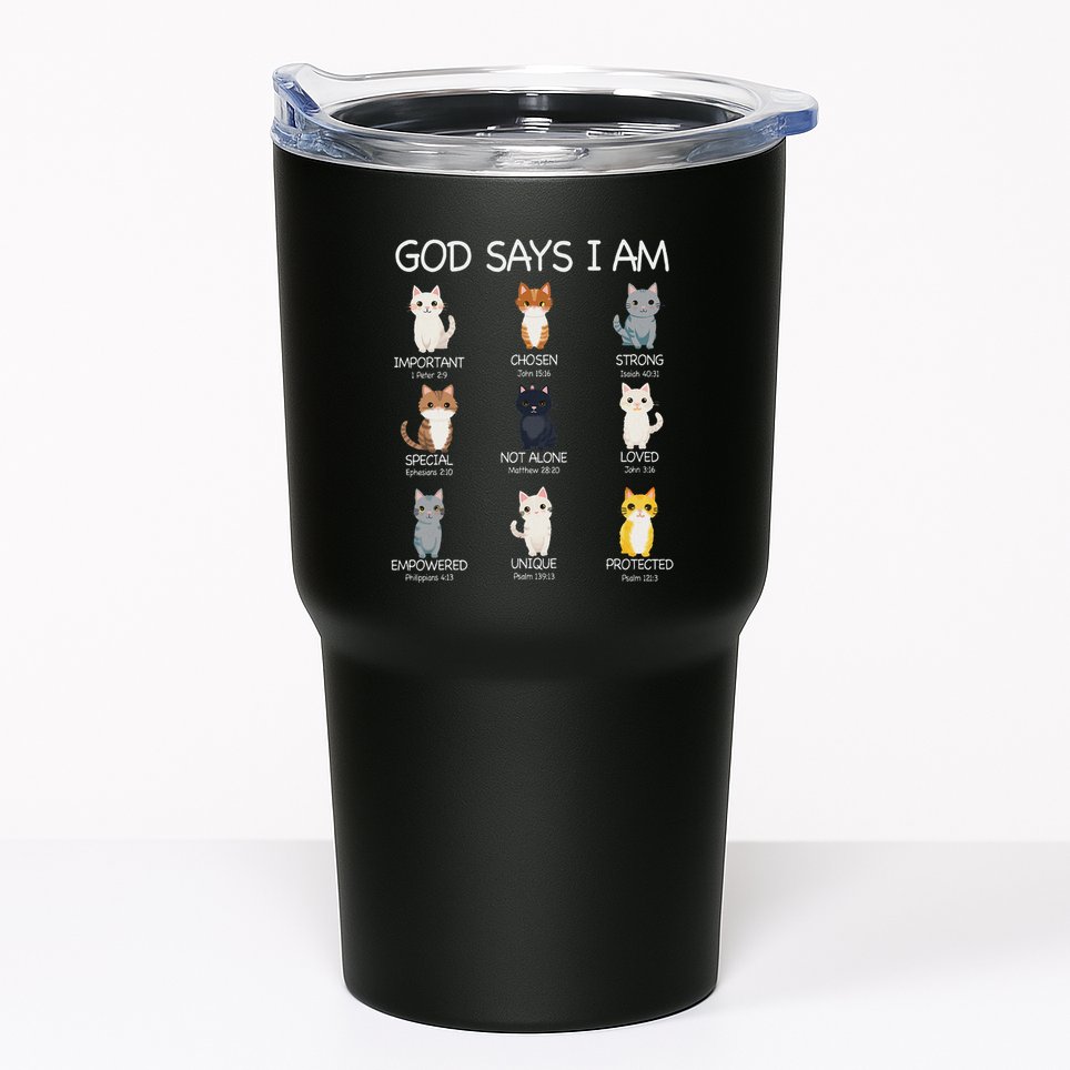 Funny Cat Ns God Says I Am Christian Cat Lover Tumbler