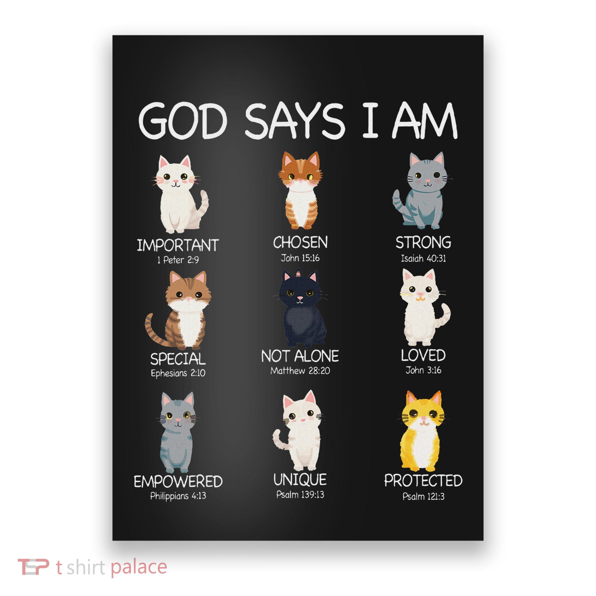 Funny Cat Ns God Says I Am Christian Cat Lover Poster
