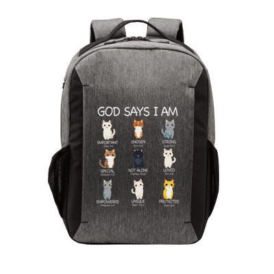 Funny Cat Ns God Says I Am Christian Cat Lover Vector Backpack