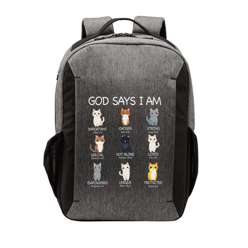 Funny Cat Ns God Says I Am Christian Cat Lover Vector Backpack