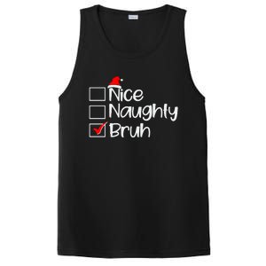 Funny Christmas Nice Naughty Bruh List PosiCharge Competitor Tank