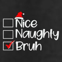 Funny Christmas Nice Naughty Bruh List Golf Towel