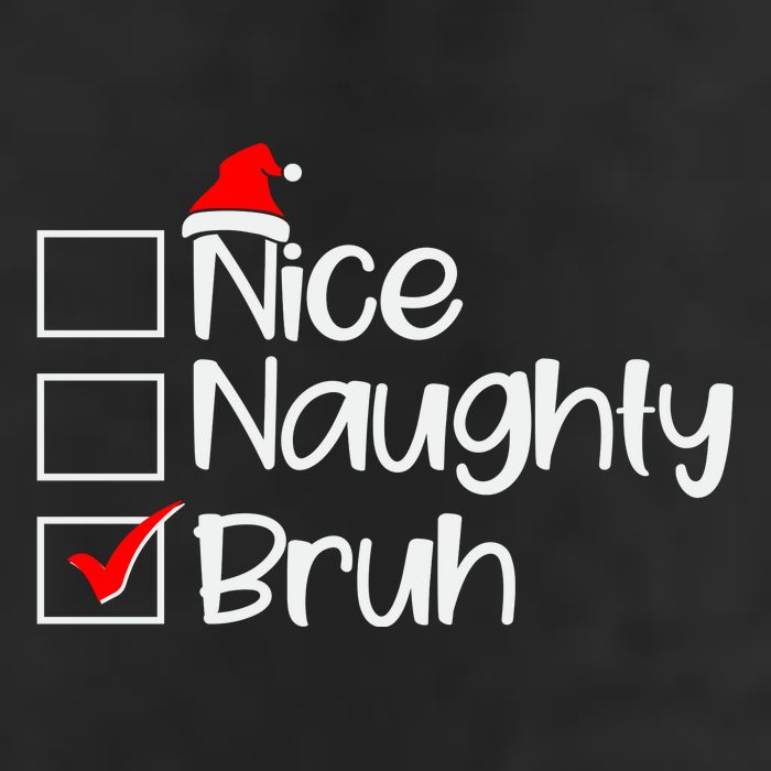 Funny Christmas Nice Naughty Bruh List Golf Towel