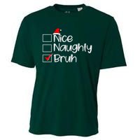 Funny Christmas Nice Naughty Bruh List Cooling Performance Crew T-Shirt