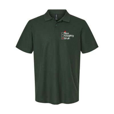 Funny Christmas Nice Naughty Bruh List Polo