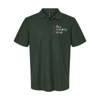 Funny Christmas Nice Naughty Bruh List Softstyle Adult Sport Polo